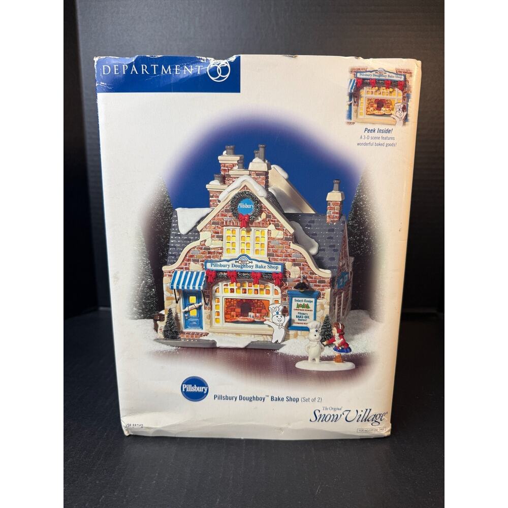Department 56 "Pillsbury Doughboy Bake Shop" (Set of 2) #55342 In Box - Picture 2 of 16